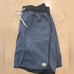 Vuori Blue and Black Athletic Shorts